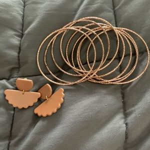 Rose gold jewelry set